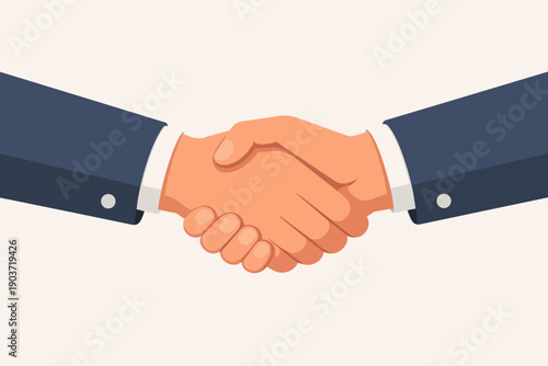 Business handshake symbolizing partnership, agreement, cooperation, and successful deal
