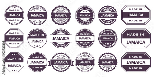 Made in JAMAICA Vintage Stamp Badges Collection, Made in JAMAICA Retro Badge & Stamp Logo Collection