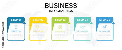 Six colourful graphic elements. Can be used for workflow layout, diagram, annual report, web design. Info graphics for business concept.