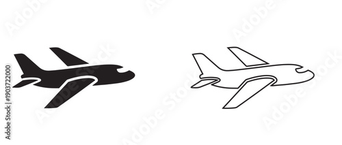 Airplane Icons Silhouette