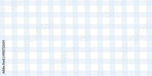 Seamless Light Blue Gingham Pattern Background. Classic Two-Tone Pastel Plaid Check Design for Fabric, Textile, Wallpaper, and Picnic Decor.