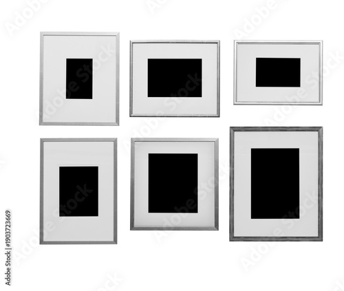 Blanko bilderrahmen mit Passepartout in verschiedenen Formaten