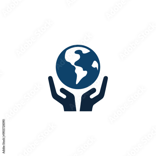 Hands cradling the earth a symbol of global care and protection