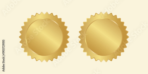 gold medal Gold seal vector illustration on white background