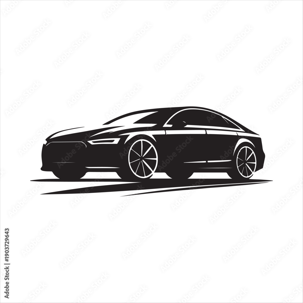 Naklejka premium vintage car vector silhouette line art logo idea collection