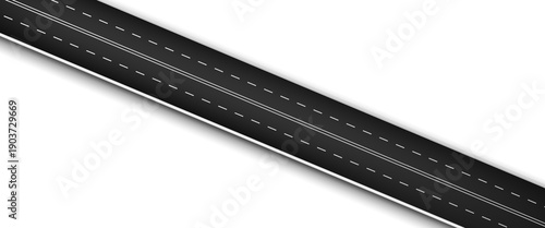 asphalt road, curve highway, vector illustrations
