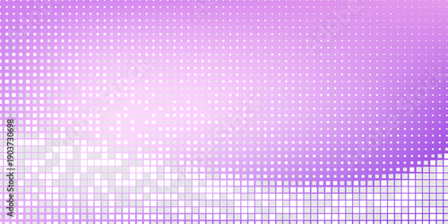 Pink purple disco party pattern background. Iridescent sequin mosaic texture. Abstract shining halftone wallpaper. Pop up comic glitter sparkles backdrop. Retro vector design