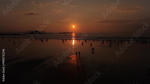 sunset over the sea