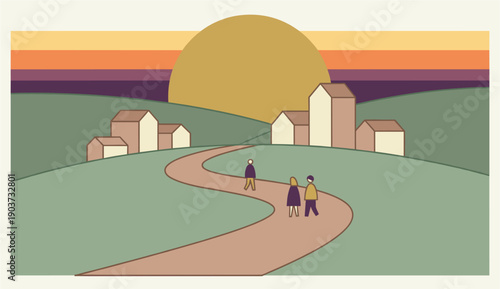 Road to Emmaus village landscape