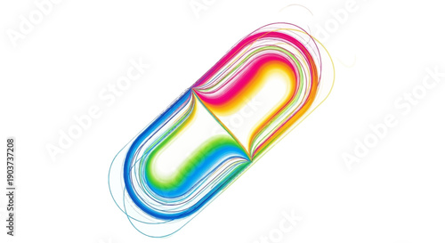 Vibrant Abstract Capsule Art Illustrating Modern Medicine and Wellness Concepts