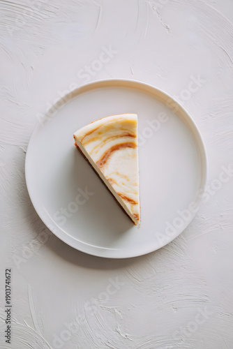 Wallpaper Mural Slice of cheescake on plate. AI generated Torontodigital.ca