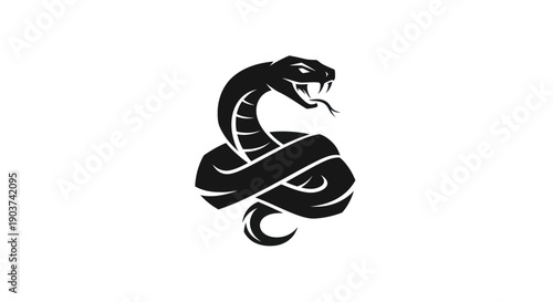 Black snake silhouette design