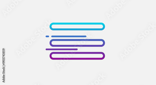 Gradient menu icon for modern app interface and web design navigation elements showing speed and