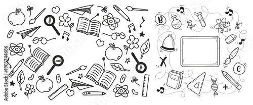 Hand Drawn Education Doodle Set