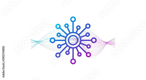 Abstract network connection graphic representing data flow and digital communication across