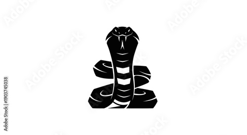 Black snake silhouette on white background