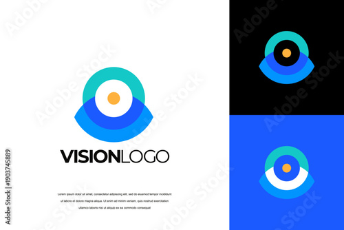 vision logo, eye logo vector idea