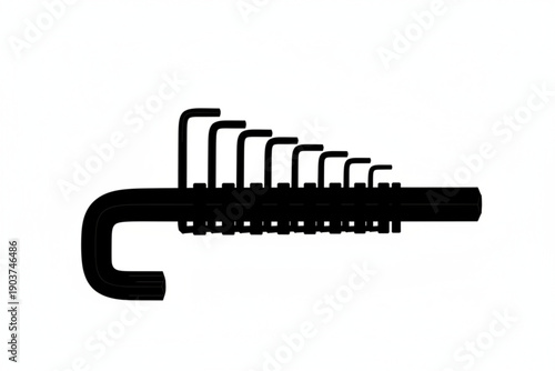  Precision Tools Array: A set of meticulously aligned Allen wrenches, embodying the essence of accuracy and meticulousness, ready for any precision task.