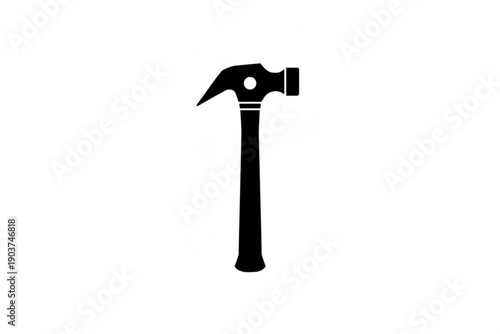 Hammer Silhouette: A simple yet iconic depiction of a hammer, a fundamental tool representing construction, repair, and craftsmanship.