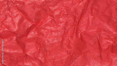 Abstract pattern and texture background of crumpled and wrinkled maroon aluminum foil paper surface. Copy space for text. For graphic design, 3D rendering and banners