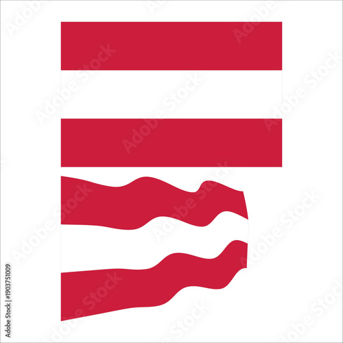 Free Download Austria national flag waving with red white stripes - GFXLoad