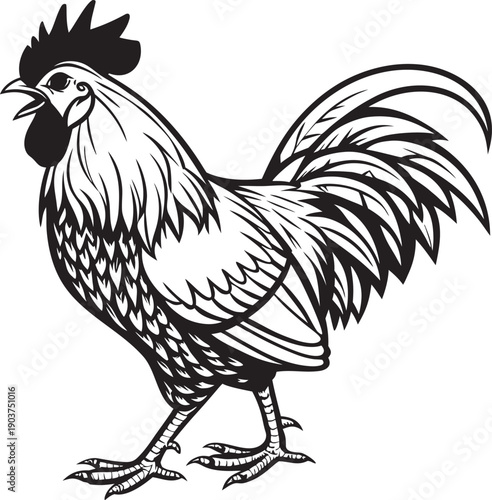 rooster vector illustration