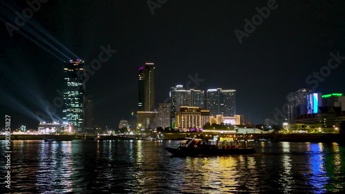 Wallpaper Mural A night boat trip on the Mekong with the lights of Phnom Penh Torontodigital.ca