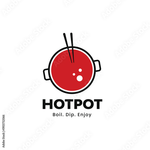 HotPot Logo Design, Vector template, Restaurant logo design
