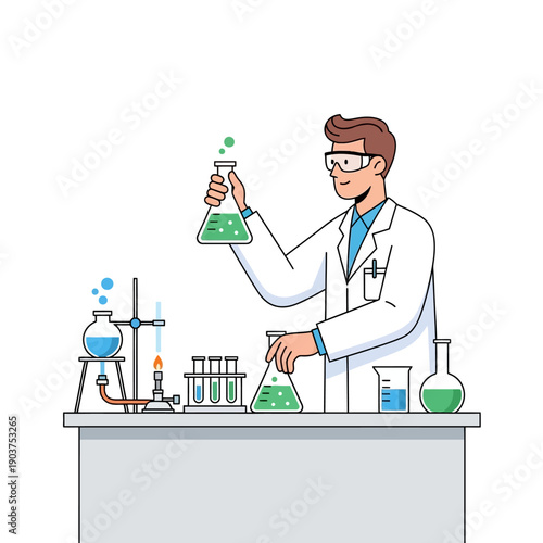 Diverse scientists collaborate in a modern lab, researching molecules and data is good