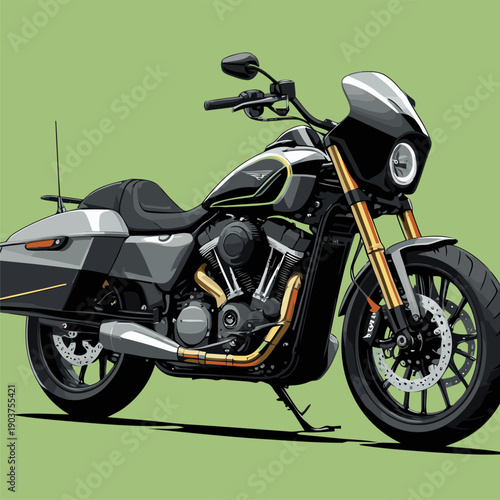 Picture of a black touring motorbike