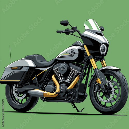 Picture of a black touring motorbike