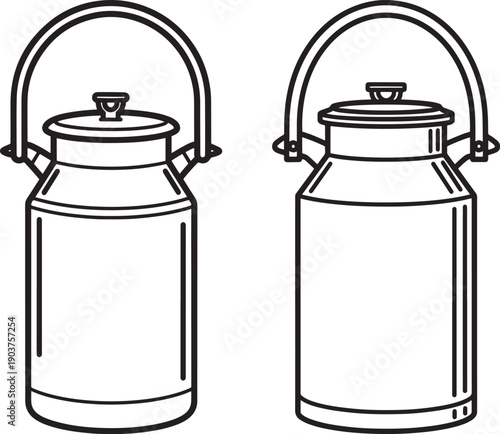 Milk can silhouette container dairy product icon