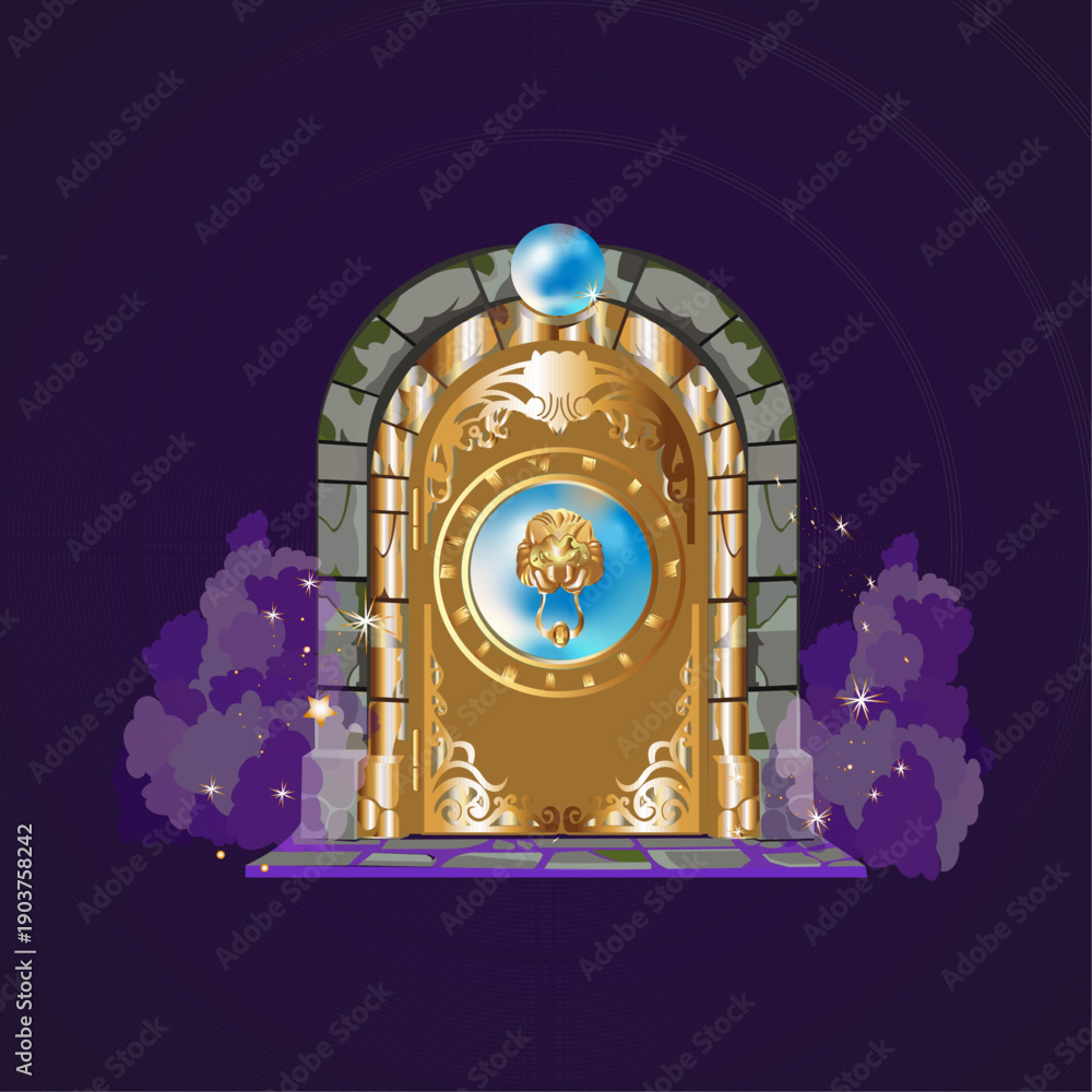 Fototapeta premium Fantasy_GoldenGate_Mystic_Legendar