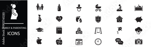 Family and parenting icons for various uses