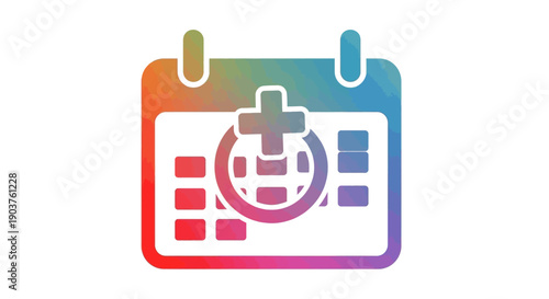 Colorful Calendar with Medical Cross and Globe Symbolizing Worldwide Health Dates