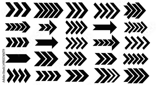 Chevron Arrow Set – Directional Navigation Fast Forward Icons Collection