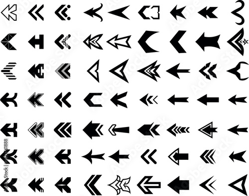 Left Arrow Symbols Vector Pack Navigation Icon Collection