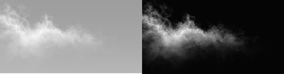 Diffuse gray smoke forms gentle layered trails with soft airy transparency and subtle fading glow. Light haze effect for cinematic overlays. Gray smoke PNG overlay effect cloud design