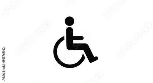 Accessible icon depicting a person in a wheelchair silhouette