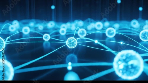 Abstract Network Connections - Digital Data Flow and Communication Technology.