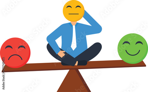 Feedback balance customer satisfaction emotional scale business decision neutral rating positive negative survey results mood measurement equal weighting user experience