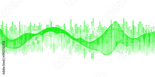 A professional blue digital stock market graph illustration displays financial growth data and a business success pulse wave over a green screen