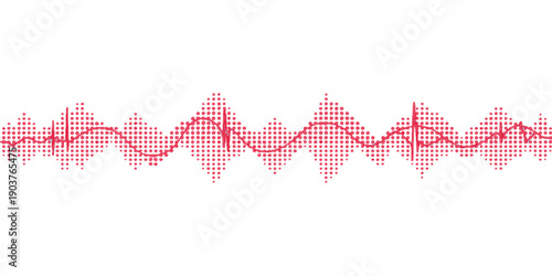 A medical vector illustration of a healthy heart beat pulse line on an EKG monitor screen showing a life-saving cardiogram wave chart for hospital cardiology and healthcare medicine