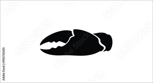 Black crab claw isolated on white a striking silhouette