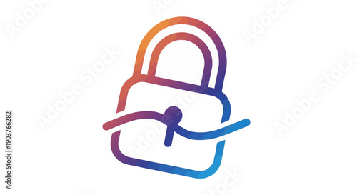 Gradient colored padlock icon symbolizing digital security and data protection