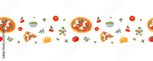Pizza & Ingredients Border
