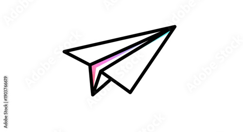 Modern paper airplane icon symbolizing swift communication and digital delivery of messages