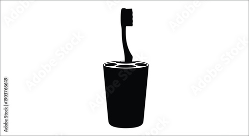 Black mascara wand and tube a cosmetic product silhouette