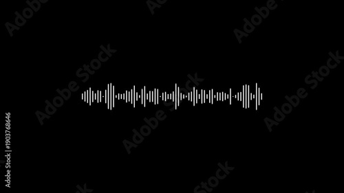 Sound wave pattern on black background audio visualizer waveform animation music audio waveform music waveform