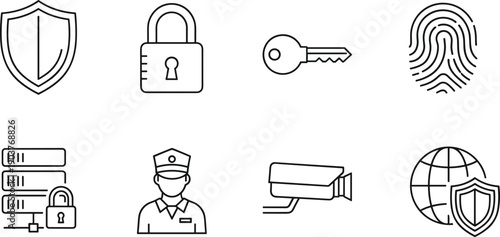 Security and protection icons